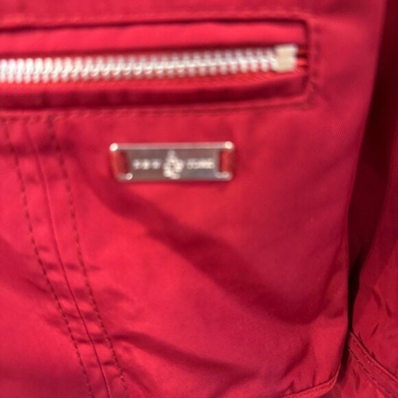 Abercrombie & Fitch Women’s Size Small Red Water Resistant Jacket Coat Hood - Picture 10 of 16